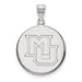 14kw Marquette University Large M-U Athletics Disc Pendant