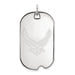 Sterling Silver Rhodium-plated LogoArt U.S. Air Force Large Dog Tag Pendant