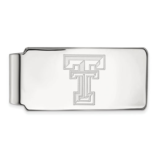 10k White Gold LogoArt Texas Tech University T-T Money Clip