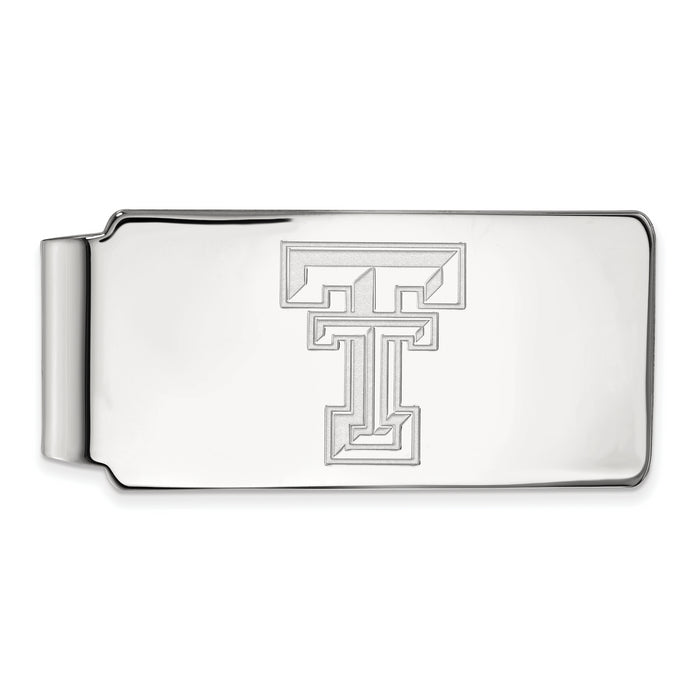 10k White Gold LogoArt Texas Tech University T-T Money Clip