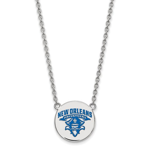 SS University of New Orleans Large Enamel Disc Necklace