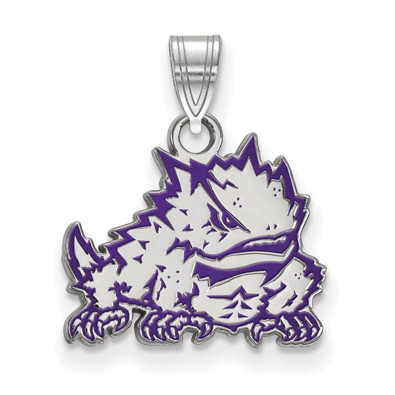 SS Texas Christian University Small Enamel Athletic Frog Pendant