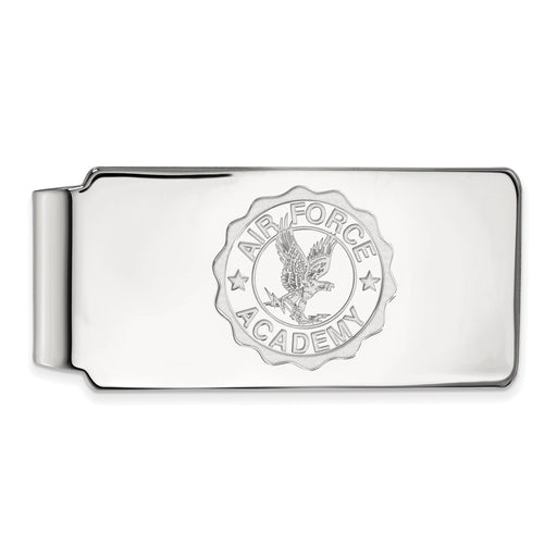 Sterling Silver Rhodium-plated LogoArt United States Air Force Academy Crest Money Clip