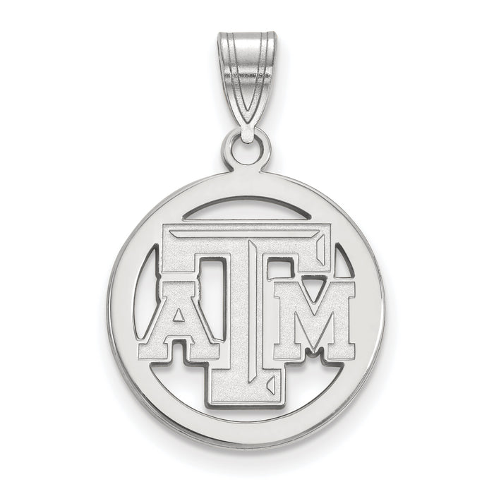 SS Texas A and M University T-A-M Small Circle Pendant