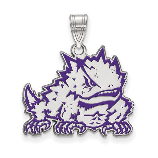 SS Texas Christian University Large Enamel Athletic Frog Pendant