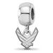 Sterling Silver Rhodium-plated LogoArt U.S. Air Force Extra Small Dangle Bead Charm