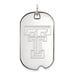 14k White Gold LogoArt Texas Tech University T-T Large Dog Tag Pendant