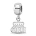 SS Old Dominion University XS O-D-U Dangle Bead Charm