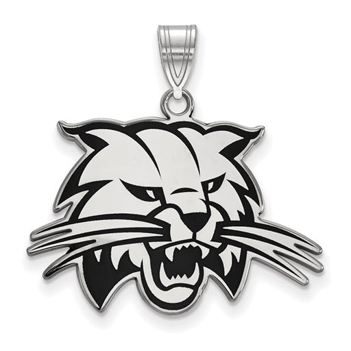 SS Ohio University Large Enamel Bobcat Pendant