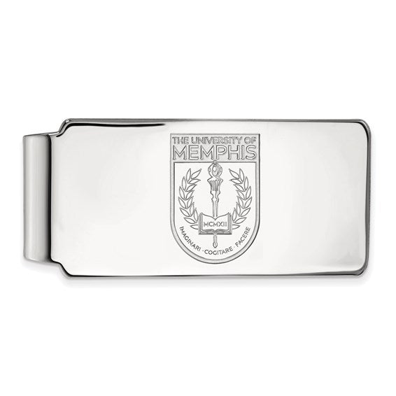 14kw University of Memphis Crest Money Clip