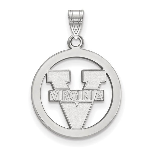 SS University of Virginia Sm Text Logo Pendant in Circle