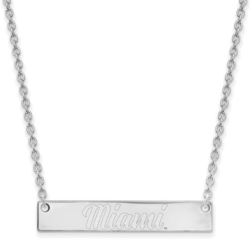 14kw Miami University Miami Bar Necklace