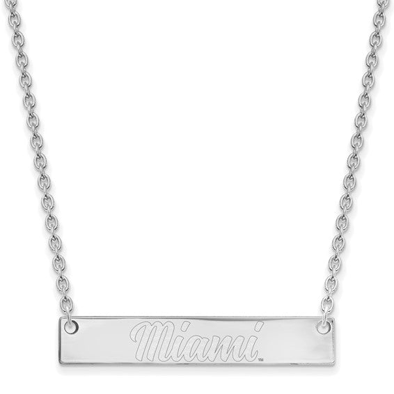 14kw Miami University Miami Bar Necklace