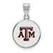 SS Texas A and M University T-A-M Medium Enameled Disc Pendant