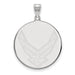 Sterling Silver Rhodium-plated LogoArt U.S. Air Force Extra Large Disc Pendant