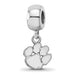 SS Clemson University Tiger Paw XS Dangle Bead Charm