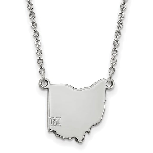 14kw Miami University Ohio Shape Necklace