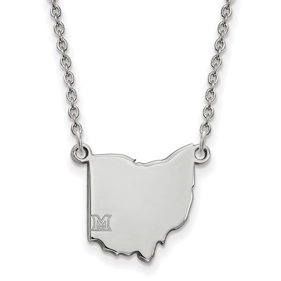 10kw Miami University Ohio Shape Necklace