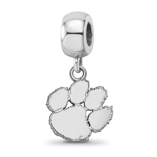 SS Clemson University Tiger Paw Small Dangle Bead Charm