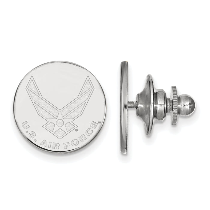 Sterling Silver Rhodium-plated LogoArt U.S. Air Force Lapel Pin