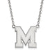 14kw university of Memphis M Large Pendant w/Necklace