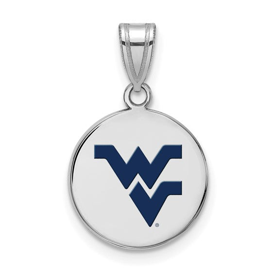 SS West Virginia University Medium Enamel Disc Pendant