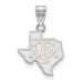 SS Texas A and M University State Outline Medium Pendant