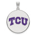 SS Texas Christian University XL Enamel TCU Disc Pendant