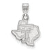 14k White Gold LogoArt Texas Tech University State Outline Small Pendant