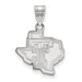 Sterling Silver Rhodium-plated LogoArt Texas Tech University State Outline Medium Pendant