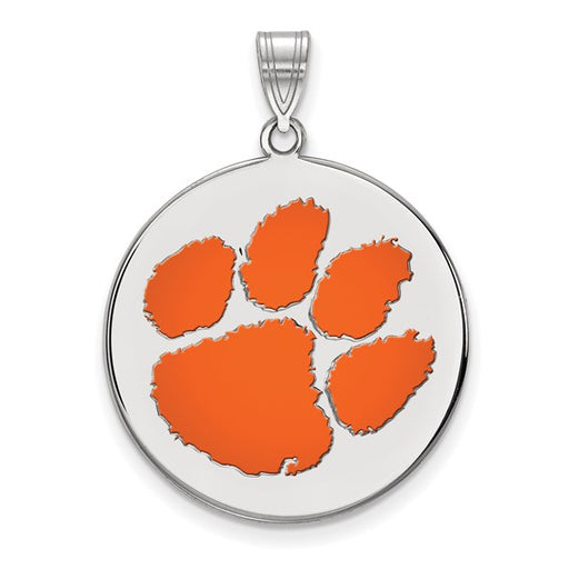 SS Clemson University XL Enamel Disc Pendant