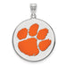 SS Clemson University XL Enamel Disc Pendant