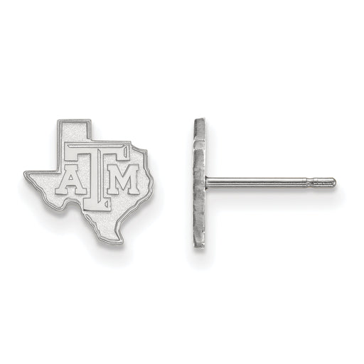 14kw Texas A and M University State Outline Extra Small Post Earrings