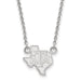 10kw Texas A and M University State Outline Small Pendant 18 inch Necklace