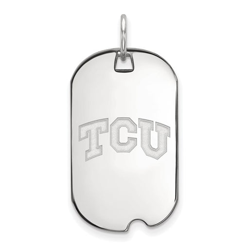 SS Texas Christian University T-C-U Small Dog Tag Pendant