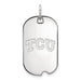 SS Texas Christian University T-C-U Small Dog Tag Pendant