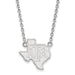 10kw Texas A and M University State Outline Large Pendant 18 inch Necklace