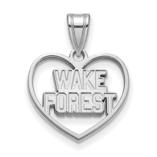 SS Wake Forest University WF w/deacon Pendant in Heart