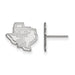 14k White Gold LogoArt Texas Tech University State Outline Small Post Earrings