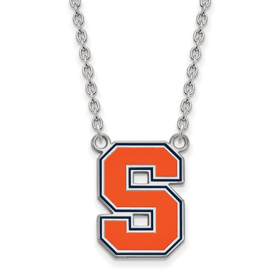 SS Syracuse University Large Enamel Pendant w/Necklace