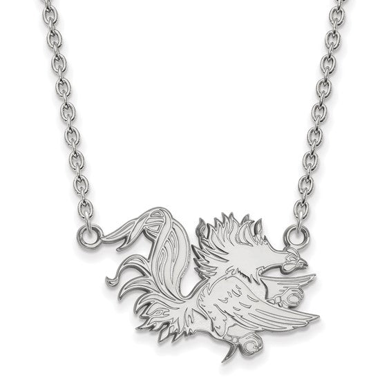 14kw University of So Carolina Large Gamecock Pendant w/Necklace