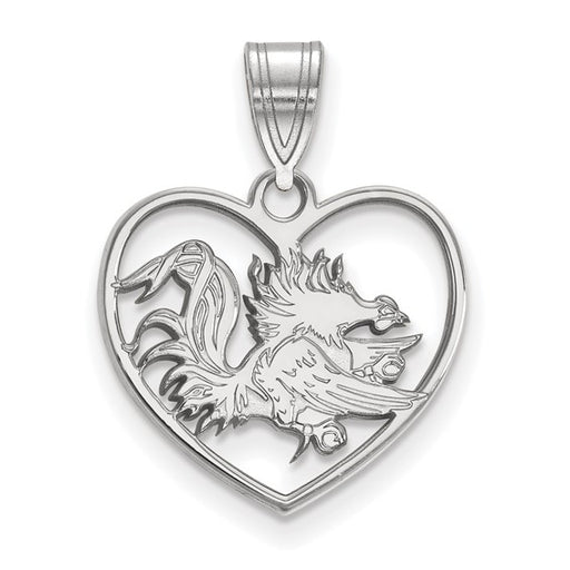 SS University of South Carolina Gamecock Pendant in Heart