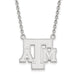 SS Texas A and M University T-A-M Large Pendant 18 inch Necklace