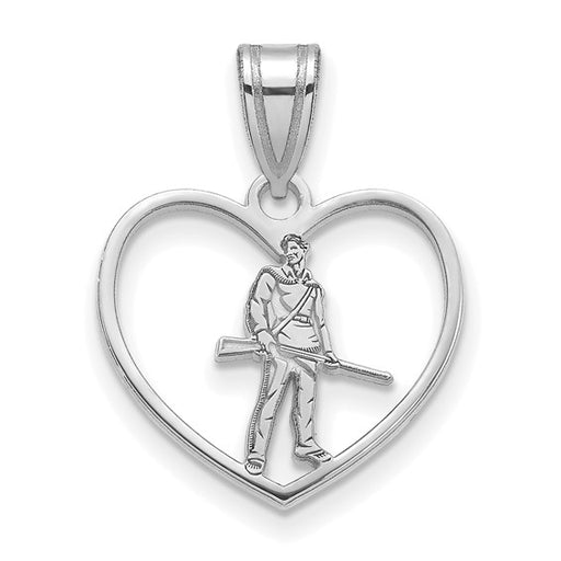 SS West Virginia University in Heart Mountaineer Pendant