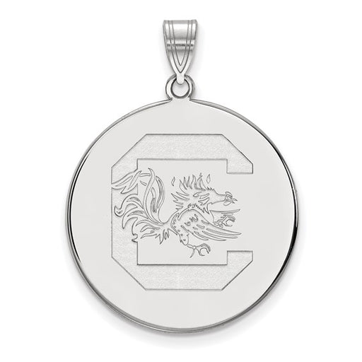 SS University of South Carolina XL Gamecock logo Disc Pendant