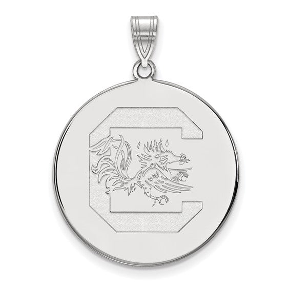 14kw University of South Carolina XL Gamecock logo Disc Pendant