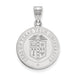 Sterling Silver Rhodium-plated LogoArt Texas Tech University Large Crest Pendant