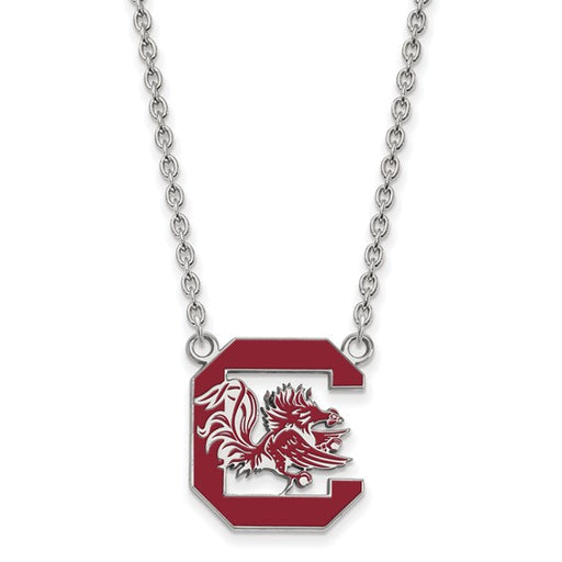 SS University of South Carolina Large Enamel Pendant w/Necklace