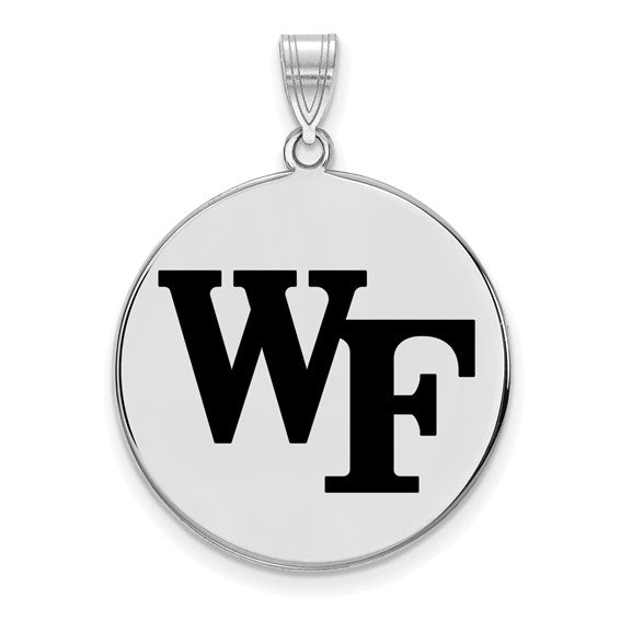 SS Wake Forest University XL Enamel Disc WF Pendant