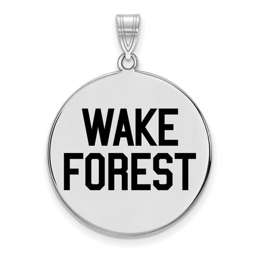 SS Wake Forest University XL Enamel WF w/deacon Disc Pendant